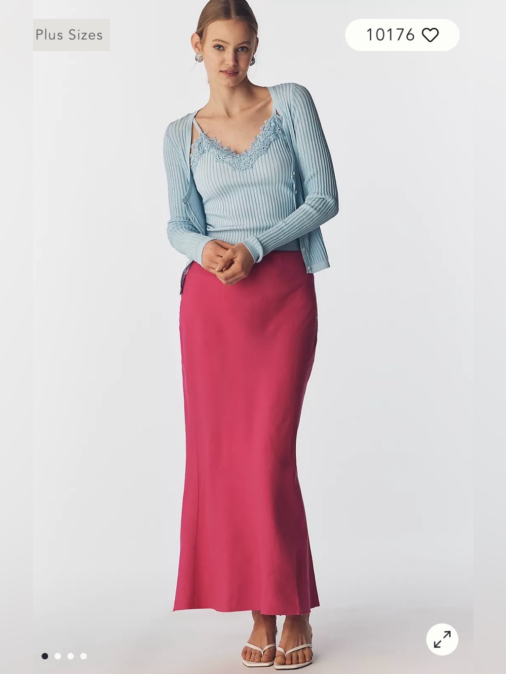 Anthropologie Tilda Linen Blend Salmon Pink Maxi Skirt - Size Xs